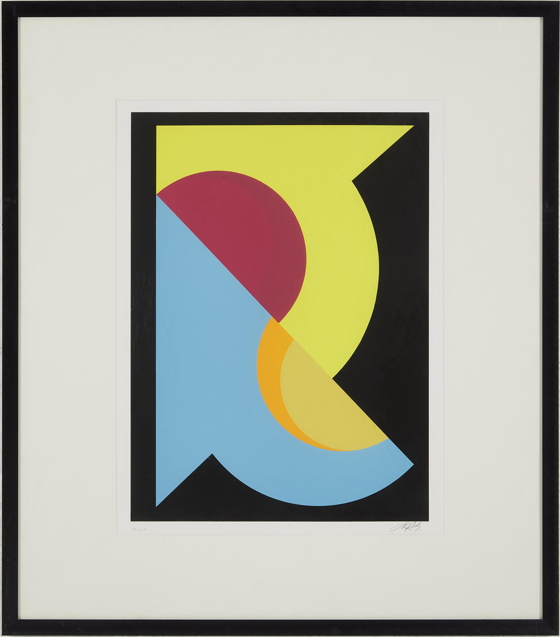 ANNA BEÖTHY-STEINER (1902-1985). Geometric composition, silkscreen in colours, signed and numbered 33/100.