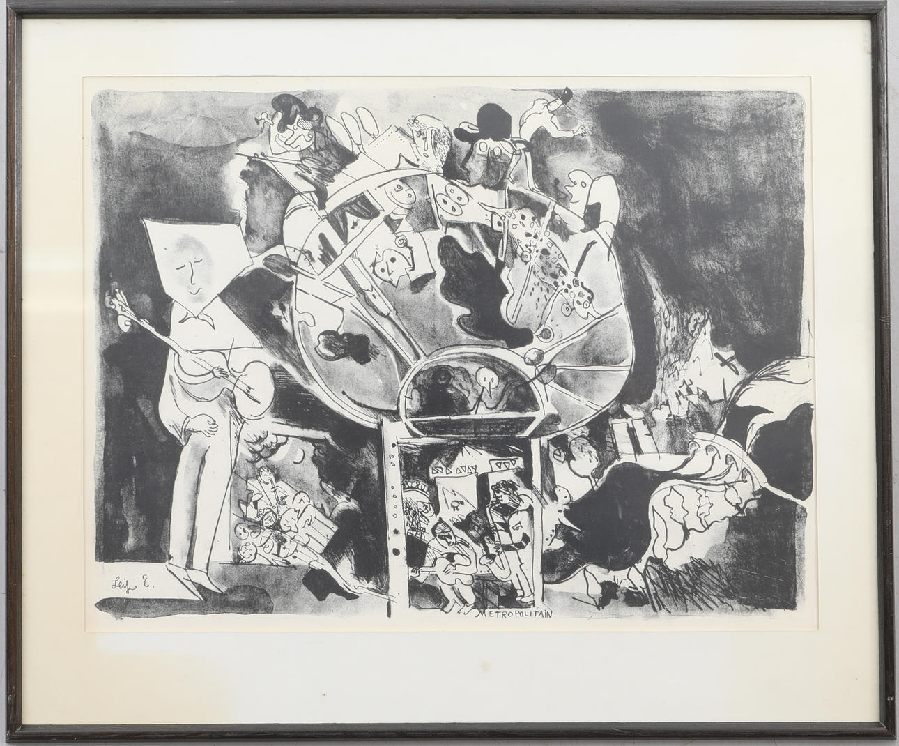 LEIF ERICSON. “Metropolitan” lithograph, signed.