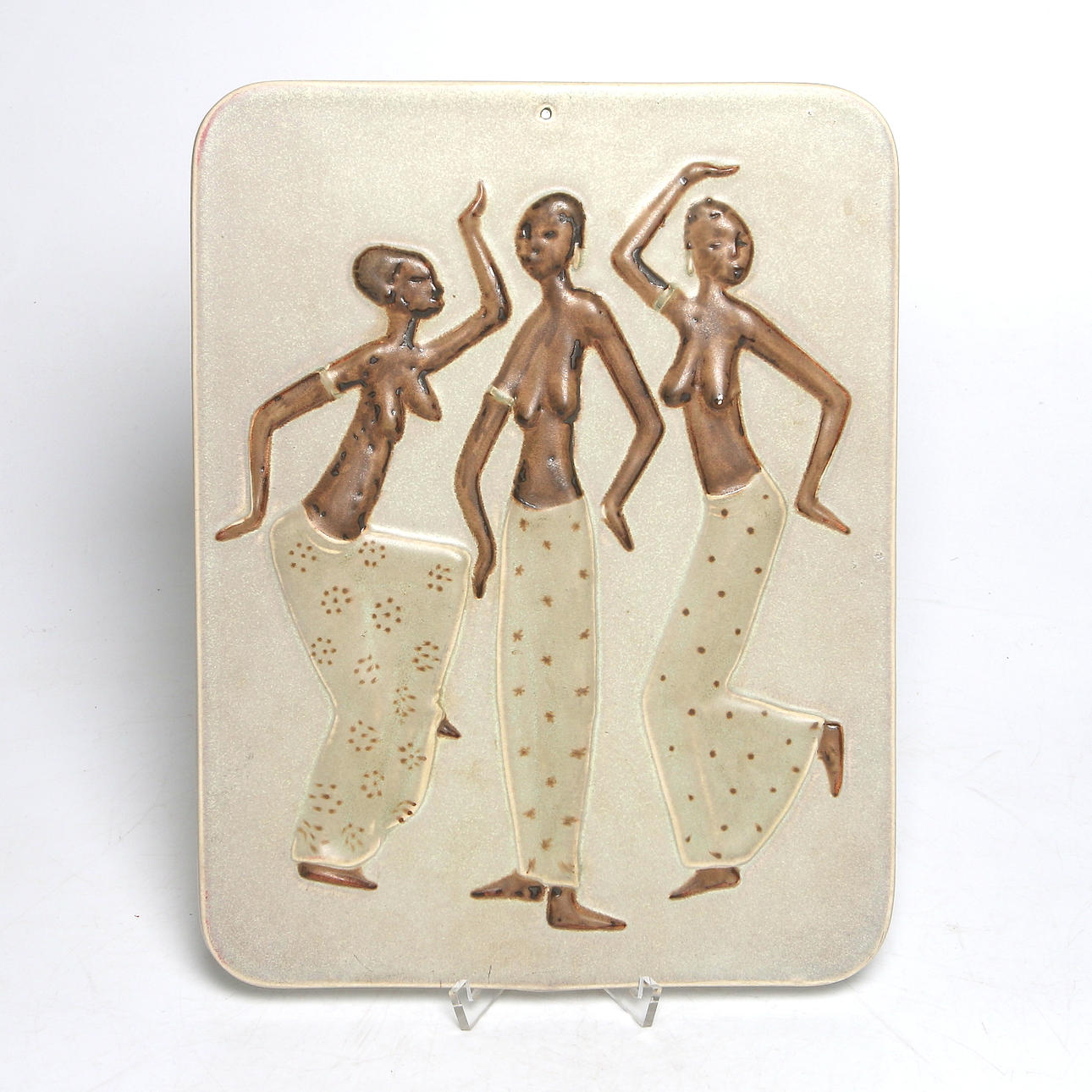 VÄGGRELIEF, keramik, Dorothy Clough, Gefle Porslinsfabrik, 1900-talets mitt.