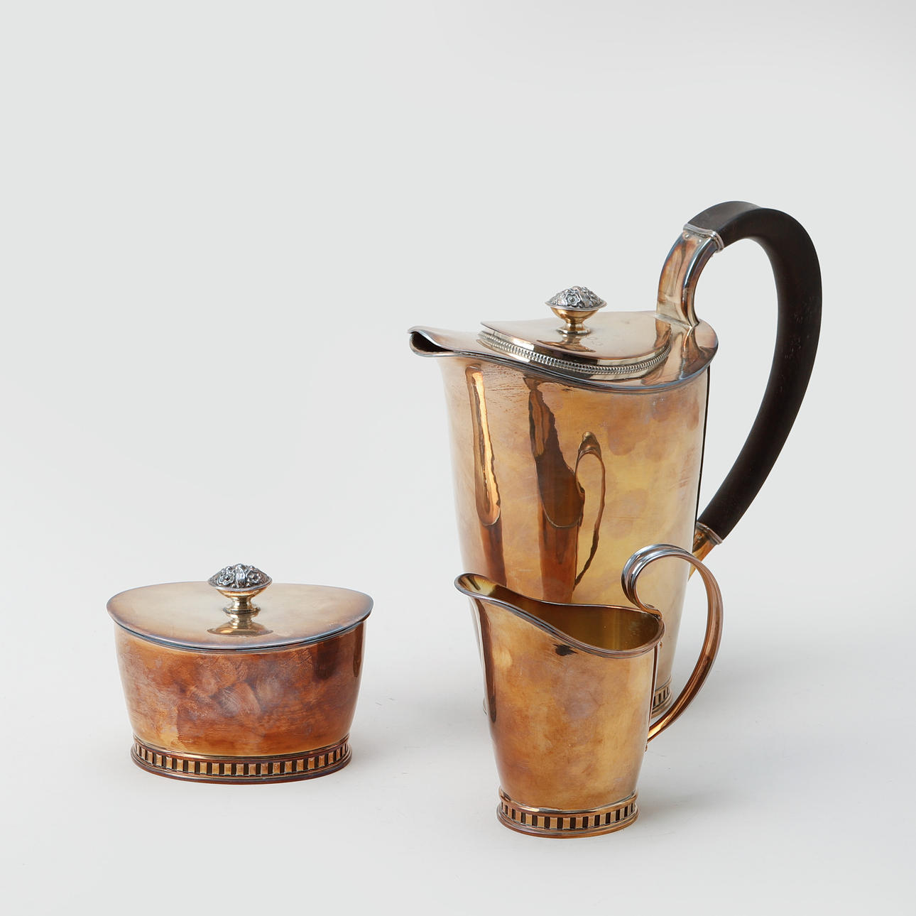 KAFFESERVIS, 3 delar, silver, GAB, 1949/50.