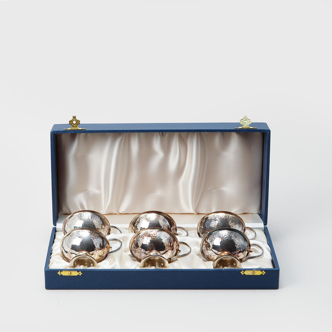 SUPKOPPAR, 6 st, silver, BEFA, Göteborg, 1963, Ca 201g.