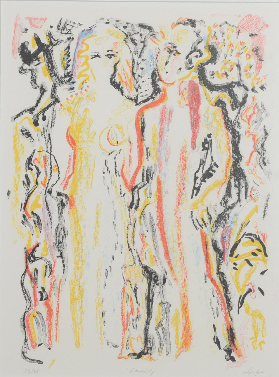 LOUISE LJUBI LINDSTRÖMER. Lithograph in colours, signed, numbered 39/65.