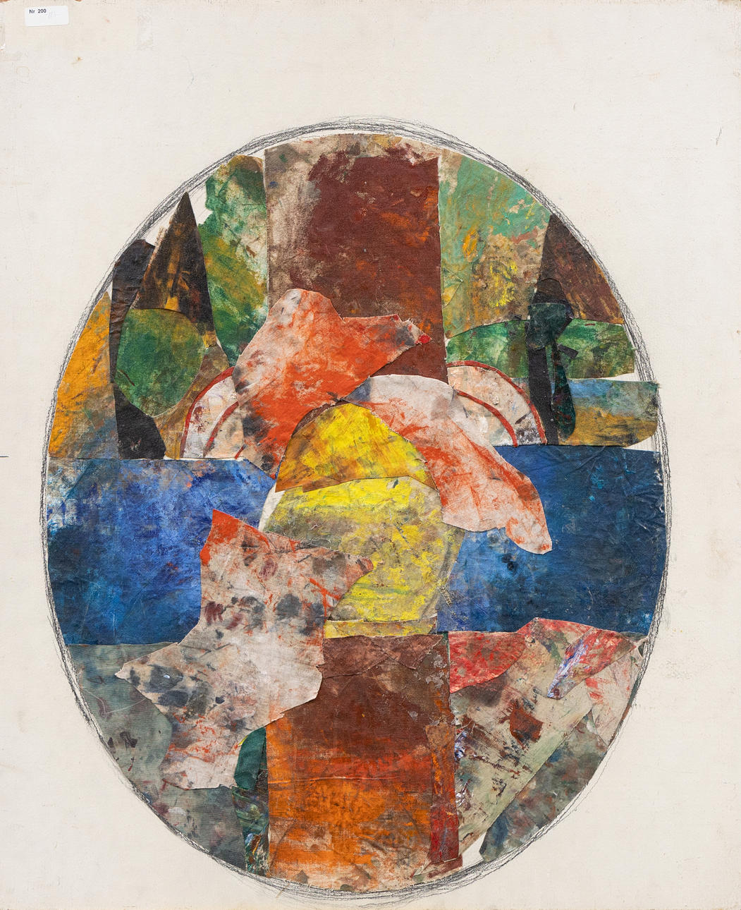 LASSE JOHNSON (1899-1992). Composition, mixed media, attributed on verso.