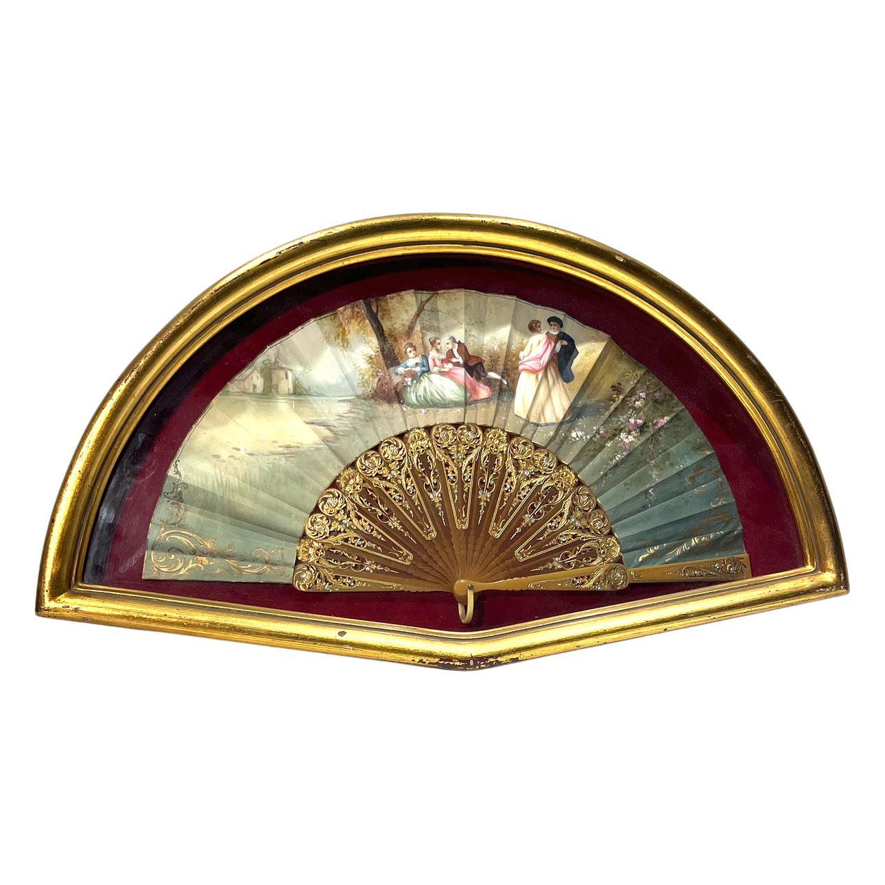 Håndmalet bakelit ventilator. Tidligt 20. århundrede.