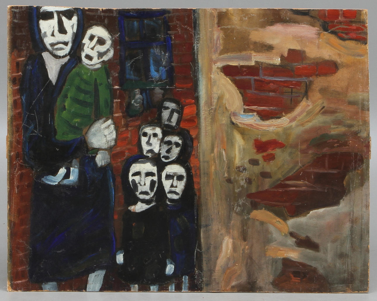 SVEN X:ET ERIXSON. Ur väggmålningen Arbetarnas kamp, olja på pannå, (nr 11).