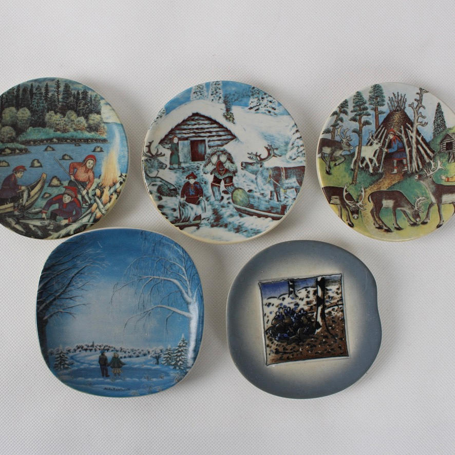 Samlerplader, 6 stk., Arabia, Finland.