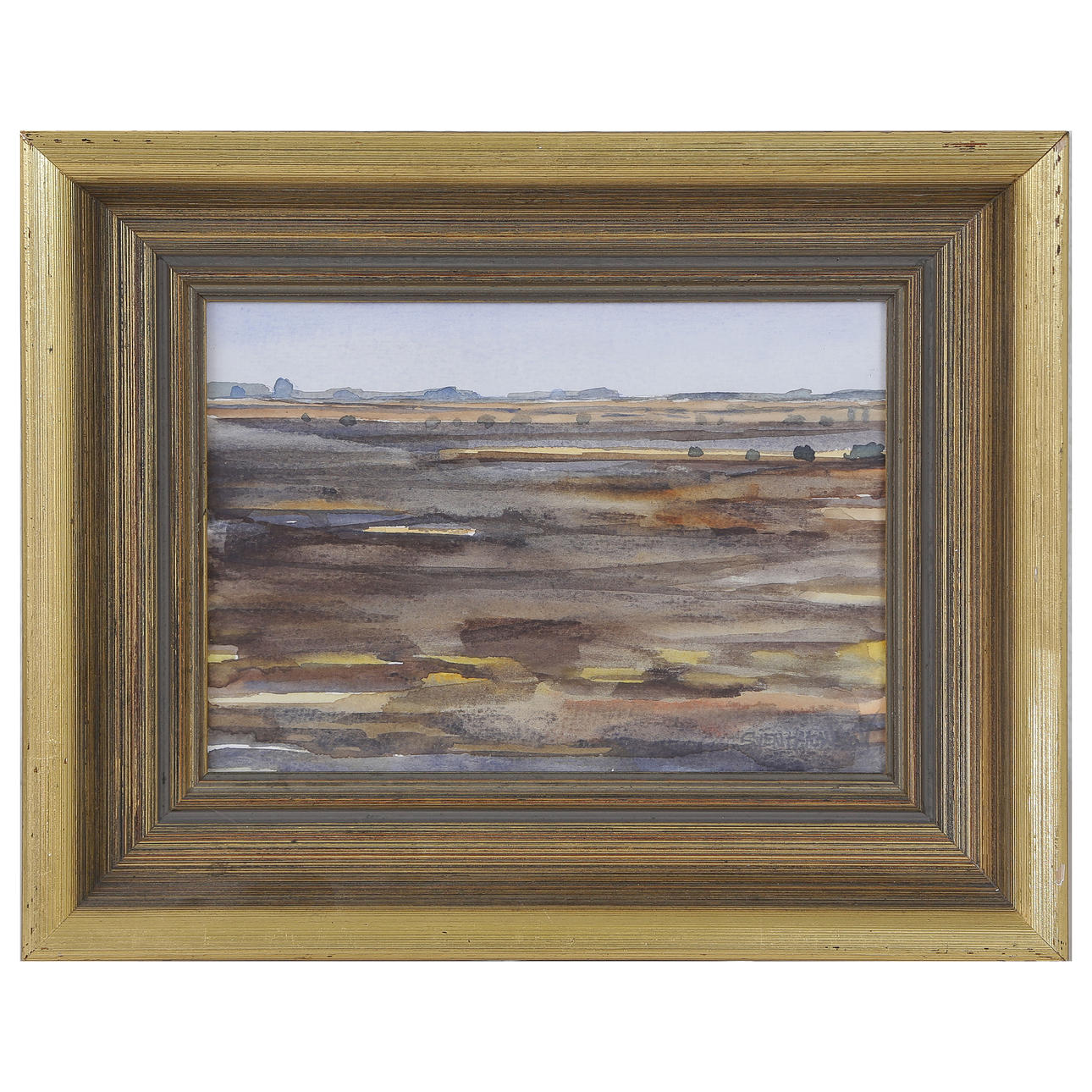 SVEN HÅKANSSON. WATERCOLOUR “ALVAR ÖLAND” GLAZED, SIGNED, VERSO NAME/DATED/SIGNED.