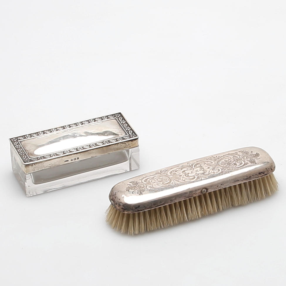 TOILETTESET, 2 delar, silver.