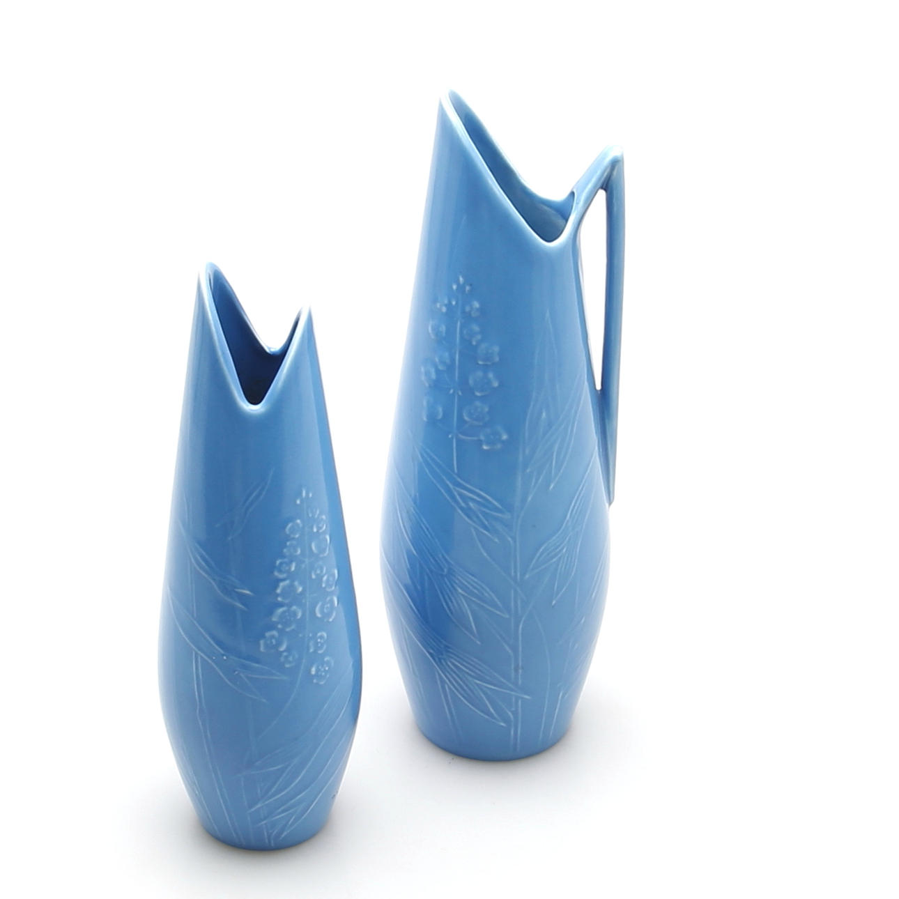 CARL HARRY STÅLHANE. VAS samt KANNA, porslin, Rörstrand Sagittaria.