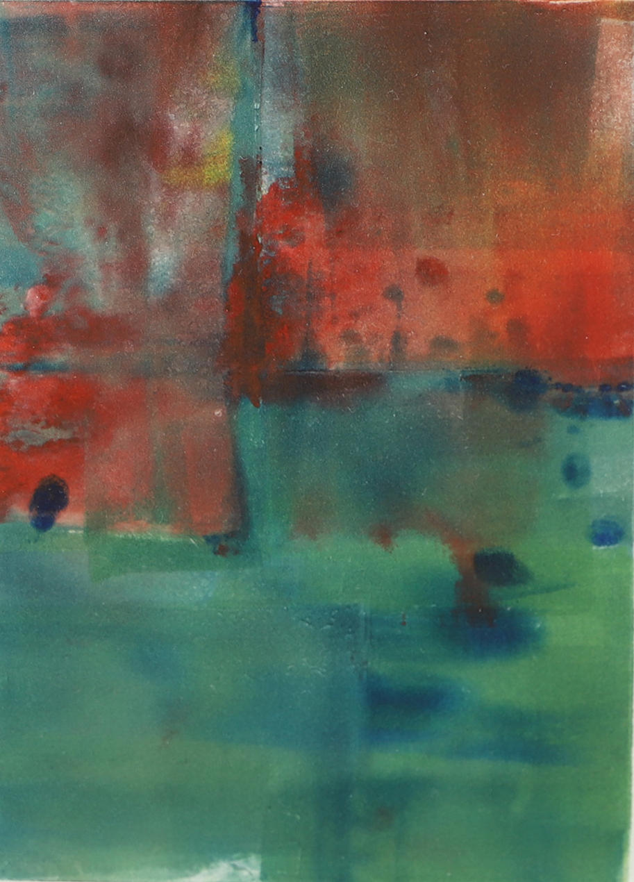 ROSMARIE LUNDH. Composition, monotype, signed 2003.