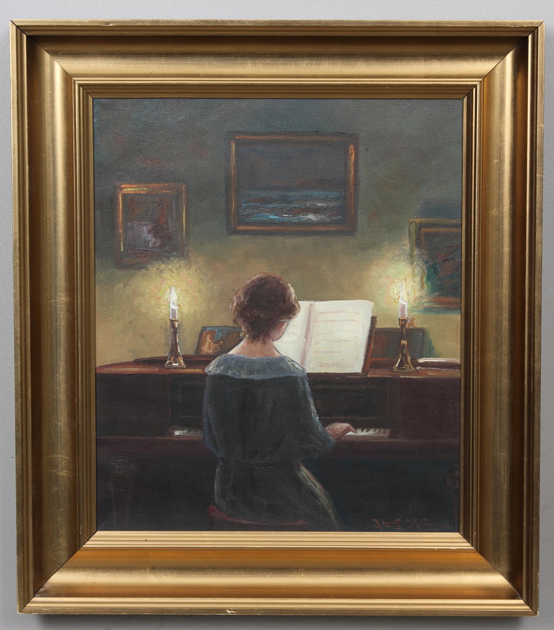 LARS KLÜM. Kvinna vid piano.