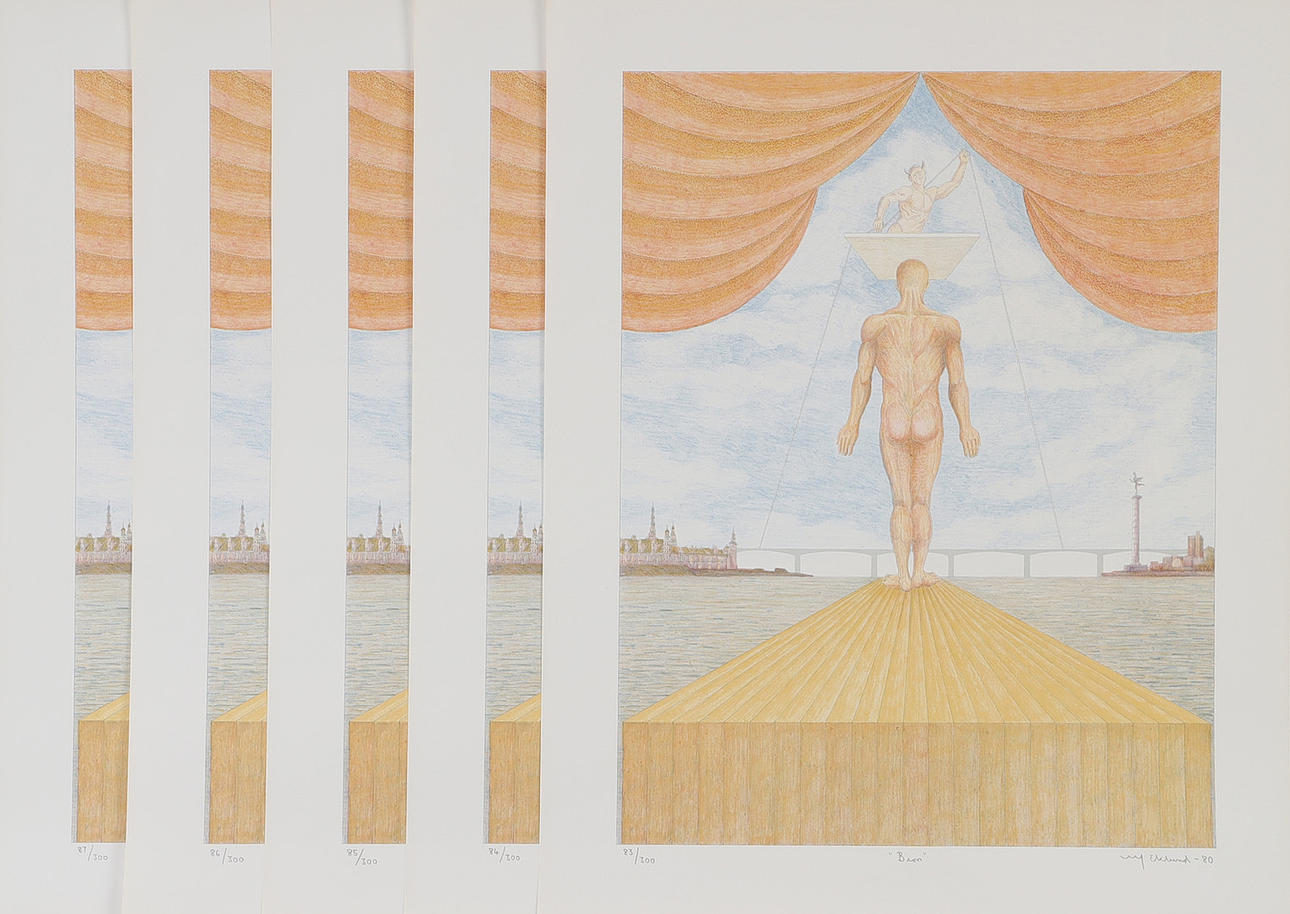 ULF EKLUND. “The Bridge”, 15 color lithographs, signed.