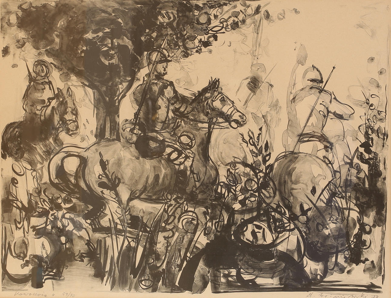 STANISLAW WISNIEWSKI. Lithograph, signed, dated -78.