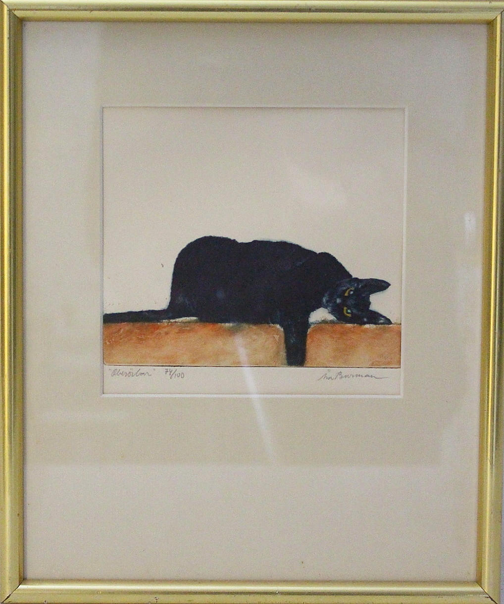 ÅSA BURMAN. litografi, oberördbar, signerad, numrerad 75/100.