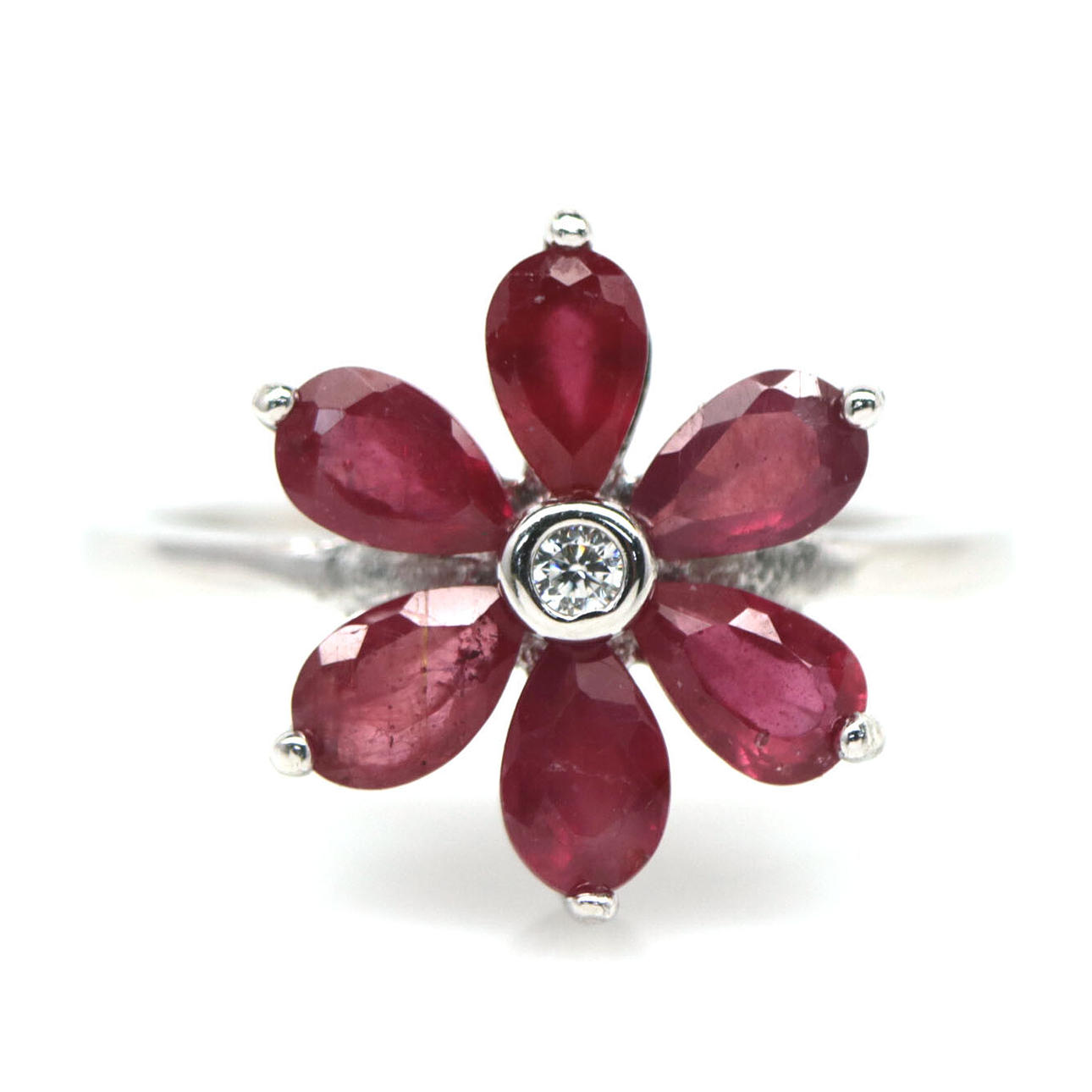 RUBY SILVER RING.