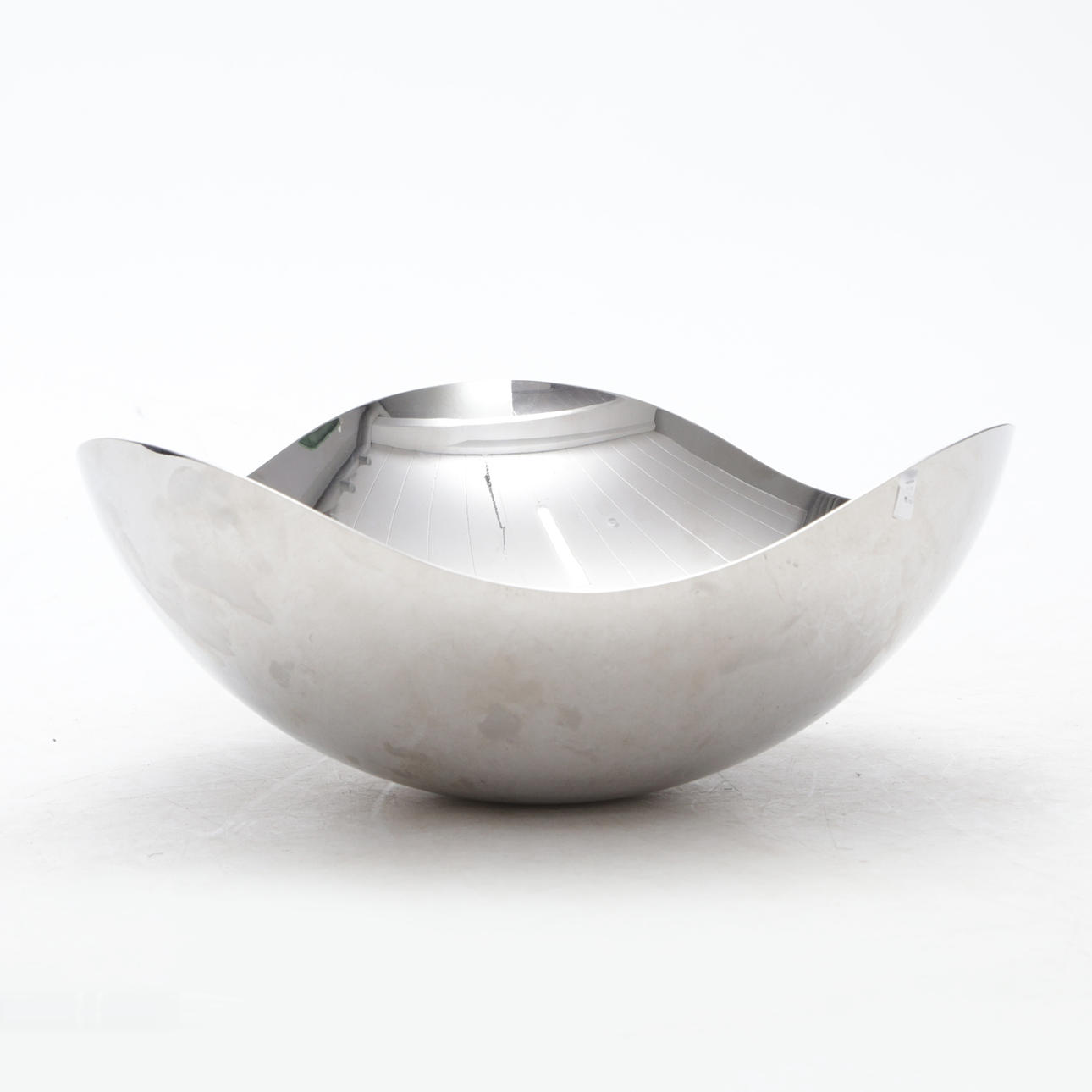 A metal bowl, Georg Jensen.