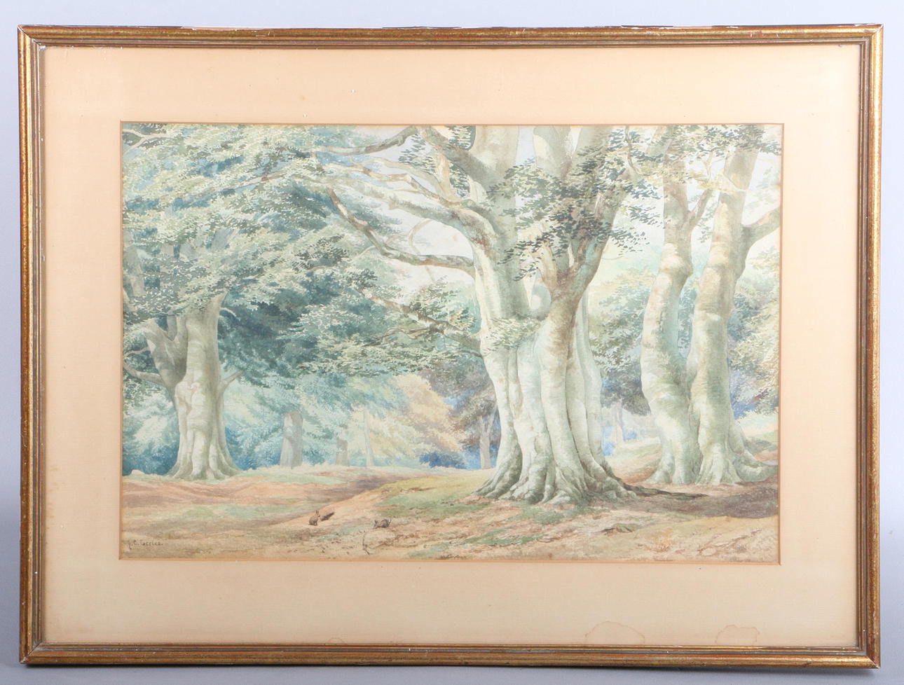 G C ECCLES (BRITISH, 19TH CENTURY) WOODLAND LANDSCAPE.