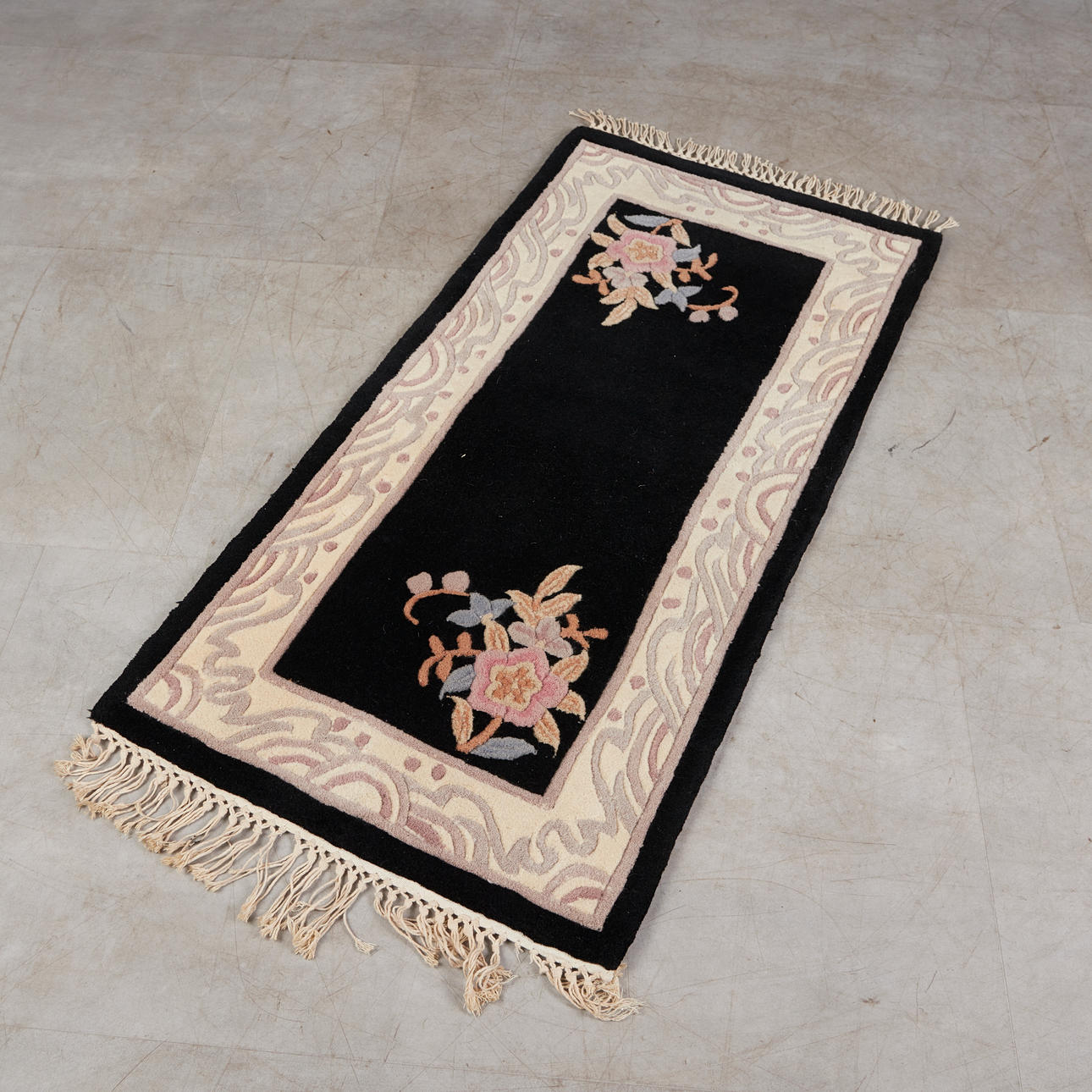 KIBEK. Teppich / Läufer, handgeknüpft, Schurwolle, 70x140cm, florales Motiv. Teppiche & Textilien - Orientteppiche & Textilien