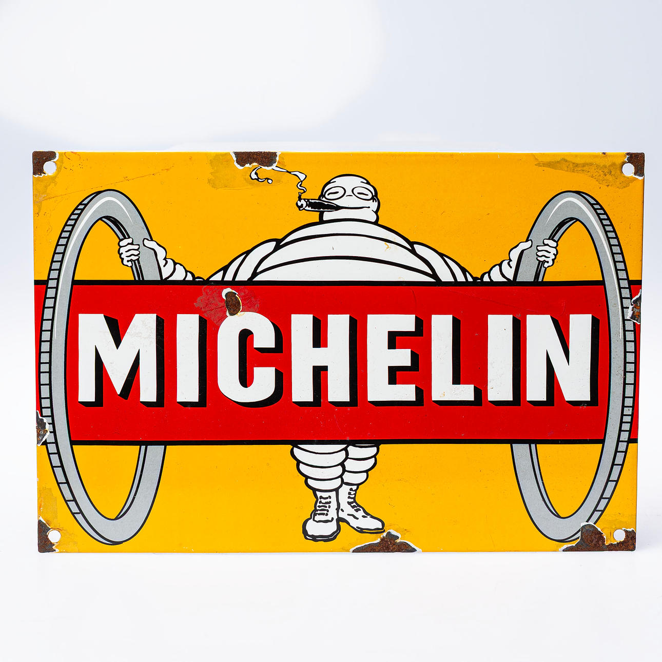 CARTEL ESMALTADO, Michelin.