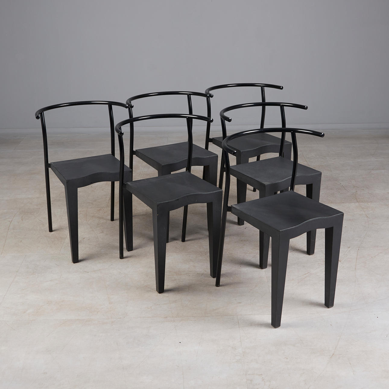 PHILIPPE STARCK. for Kartell, six chairs/stacking chairs