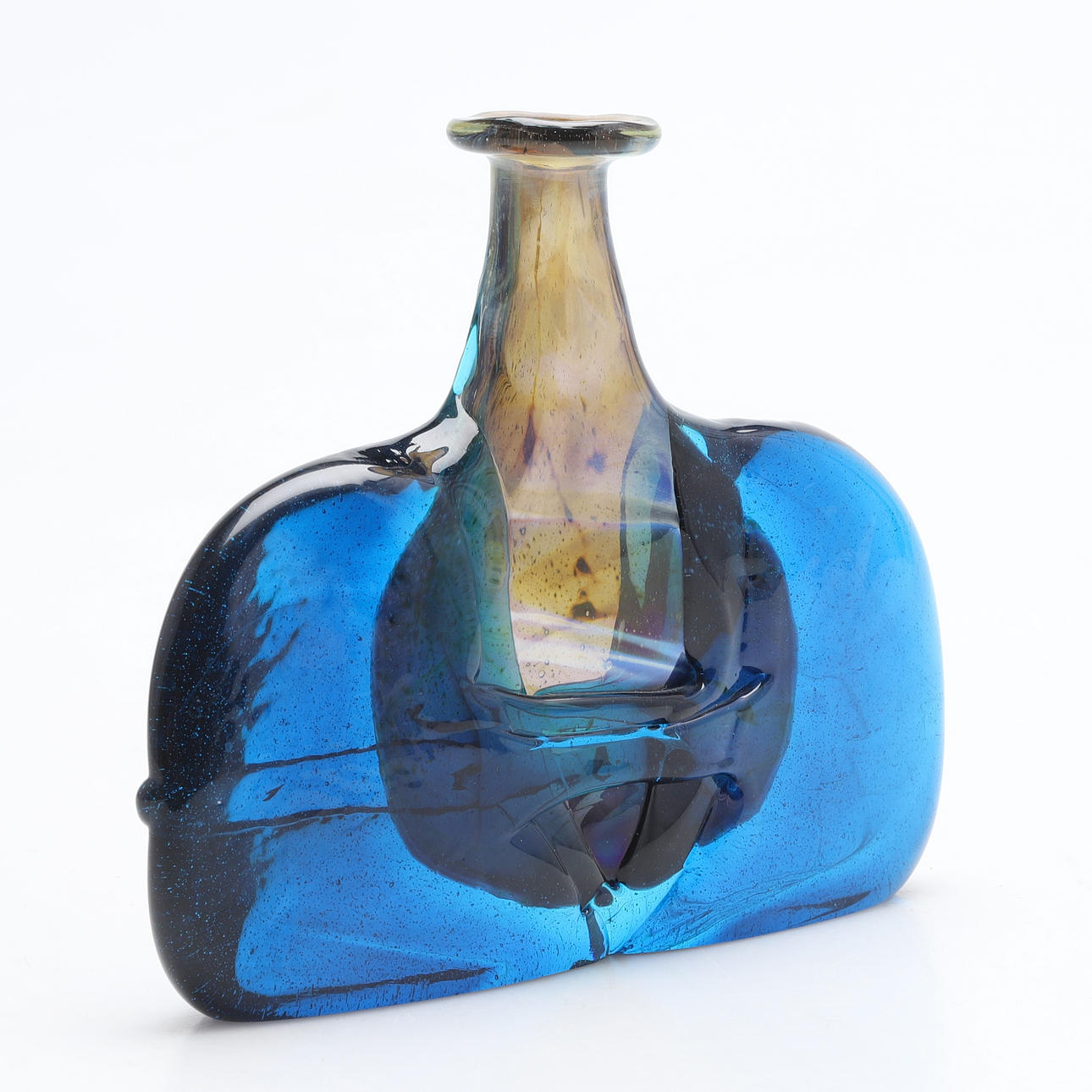 ATTRIBUTED TO MICHAEL HARRIS. A vase, “Fish”, Mdina, Malta, unsigned.