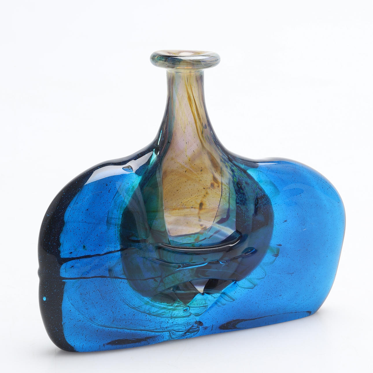 ATTRIBUTED TO MICHAEL HARRIS. A vase, “Fish”, Mdina, Malta, unsigned.