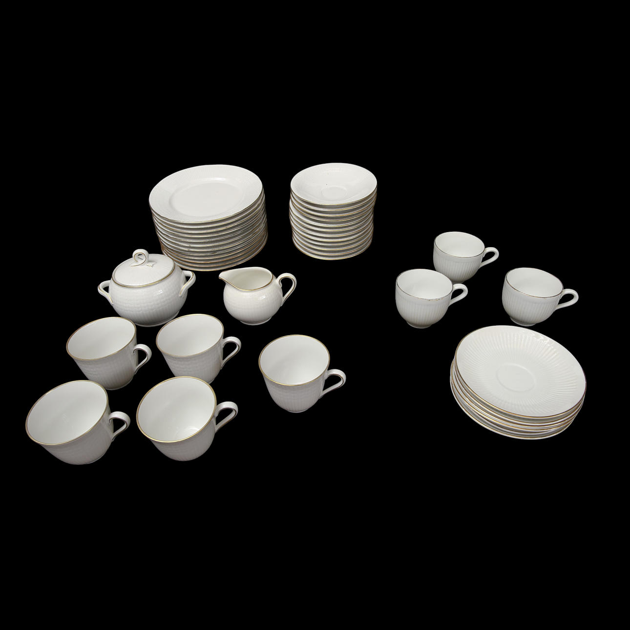 COFFEE SET, porcelain, two similar models, blue Gracil, Rörstrand.