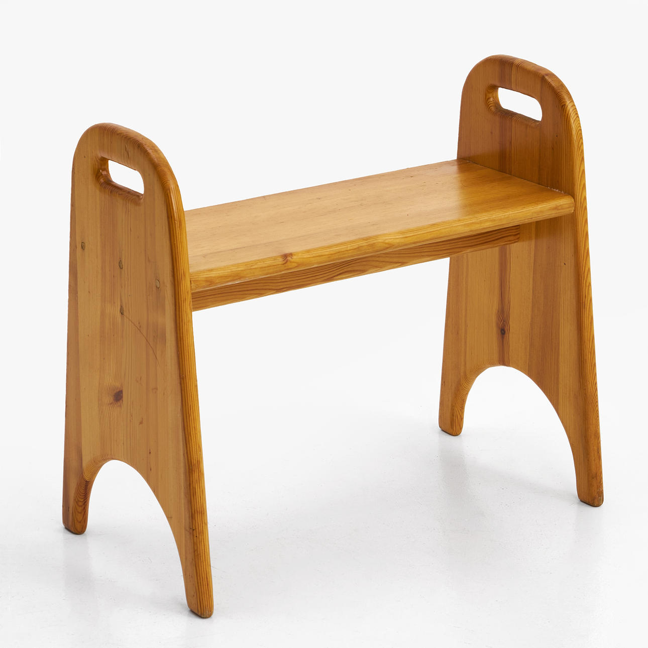 RUNE LINDSTRÖM. Stool, pine, signed and labelled, Hammerdal, second half of the 20th century.