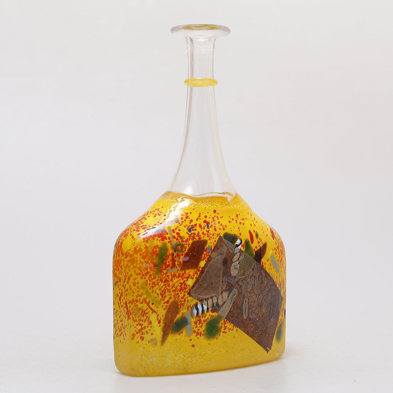 BERTIL VALLIEN. BOTTLE “SATELLITE” COSTA BODA, SIGNED, NUMBERED.