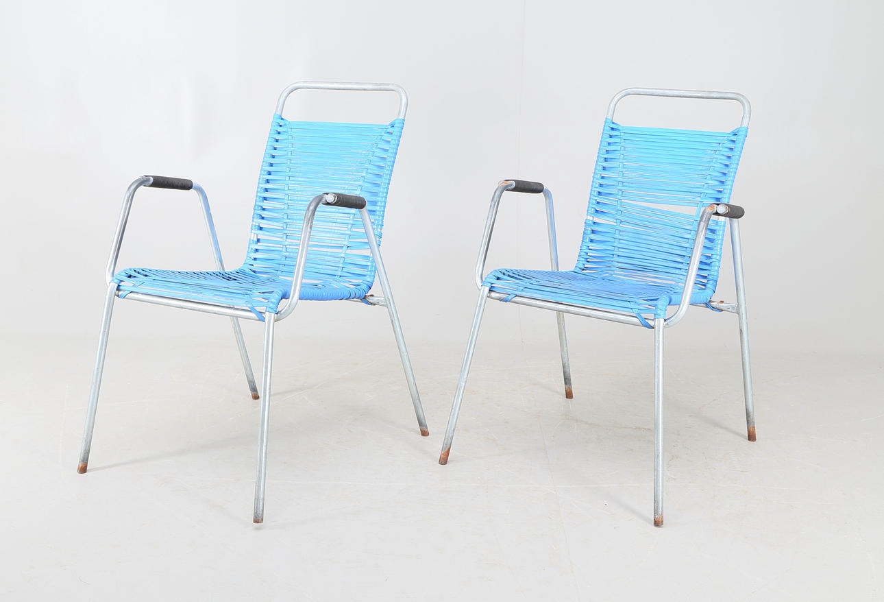 STOLAR, 1 par, metall och plast, 1960-tal.