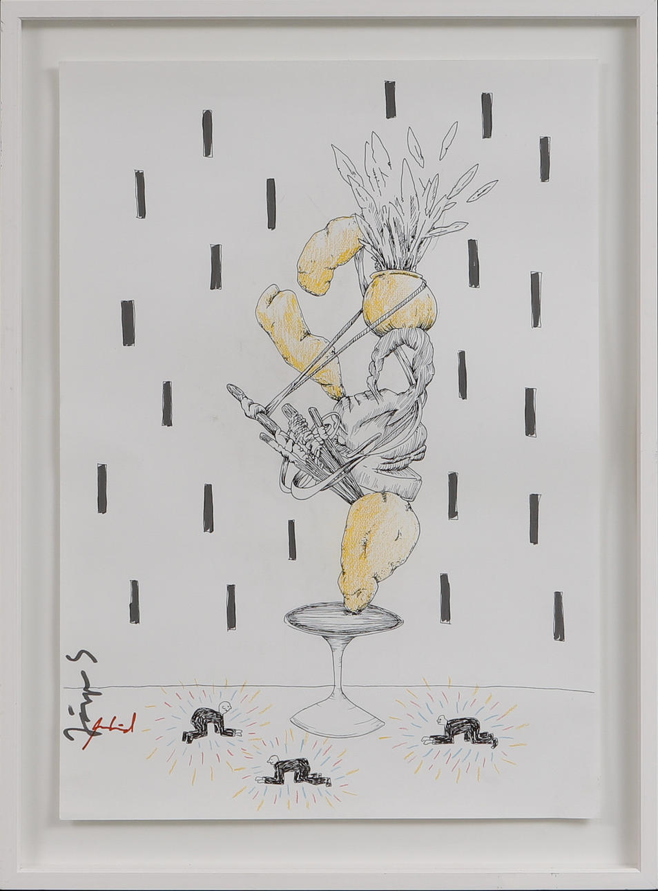 JONAS LIVERÖD & JÖRGEN SVENSSON. Composition, mixed media, signed.