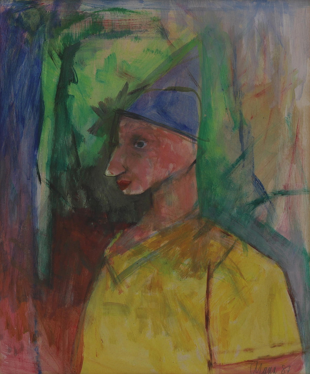 MÅNA LAGERHOLM. Figure composition, watercolour, signed and dated -87.