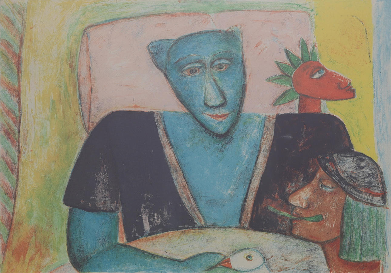 MÅNA LAGERHOLM. Lithograph, signed, dated Venice -91 and numbered 163/200.