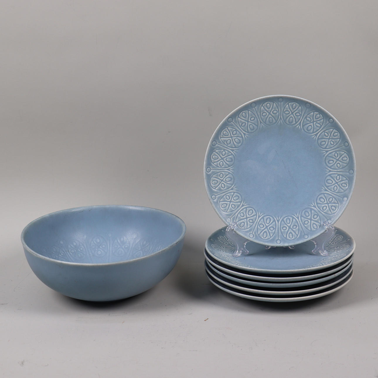 Gefle/UpsalaEkeby＊ATLANTICA＊・* UPSALA-EKEBY, Gefle, “Cairo”, side dishes with bowl, 7 pieces