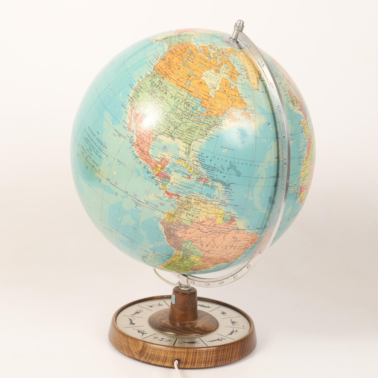A globe, mid 20th century.