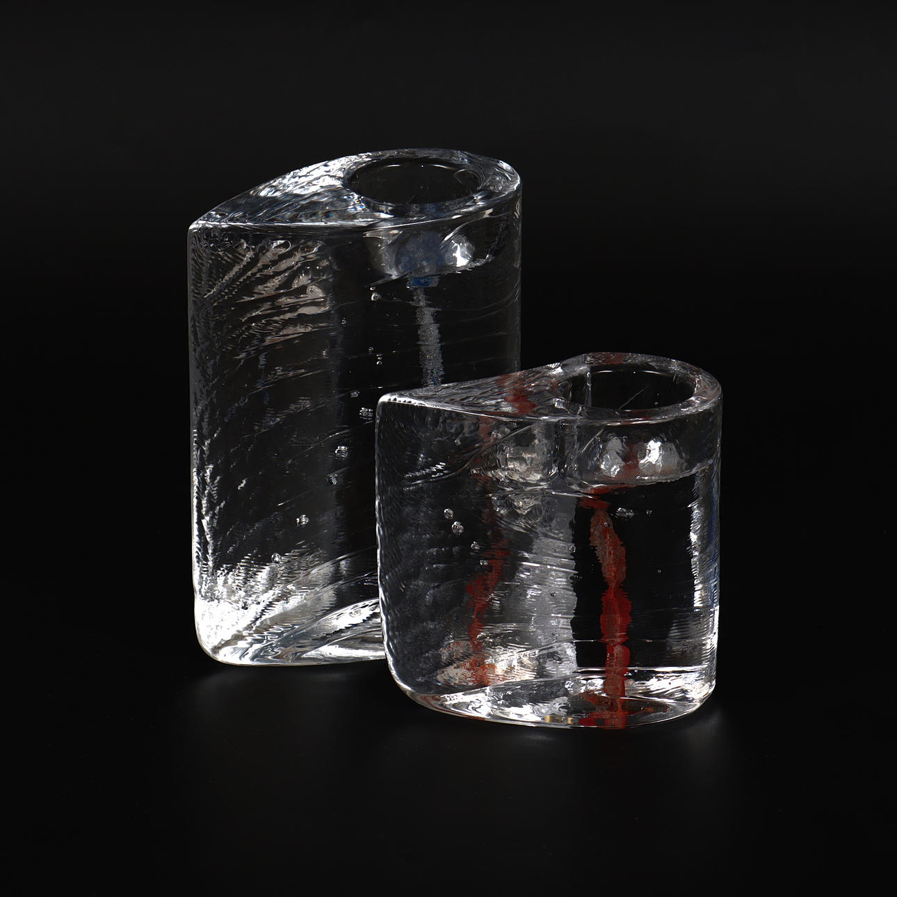 KJELL ENGMAN. 2 LYSE LANTERNER „SØDE HJERTER“ COSTA BODA.