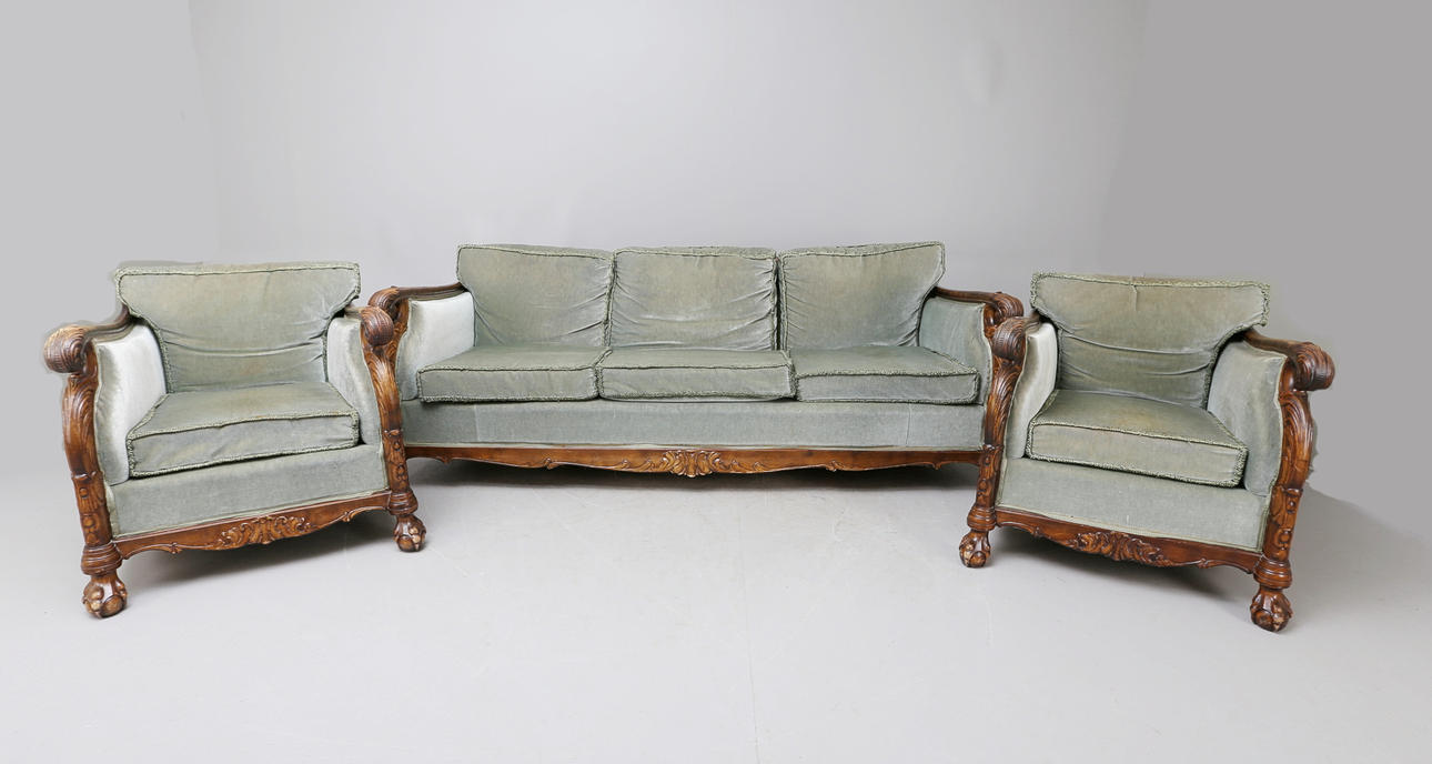 SOFFGRUPP, 3 delar, tillskriven NK, 1939/40-tal..