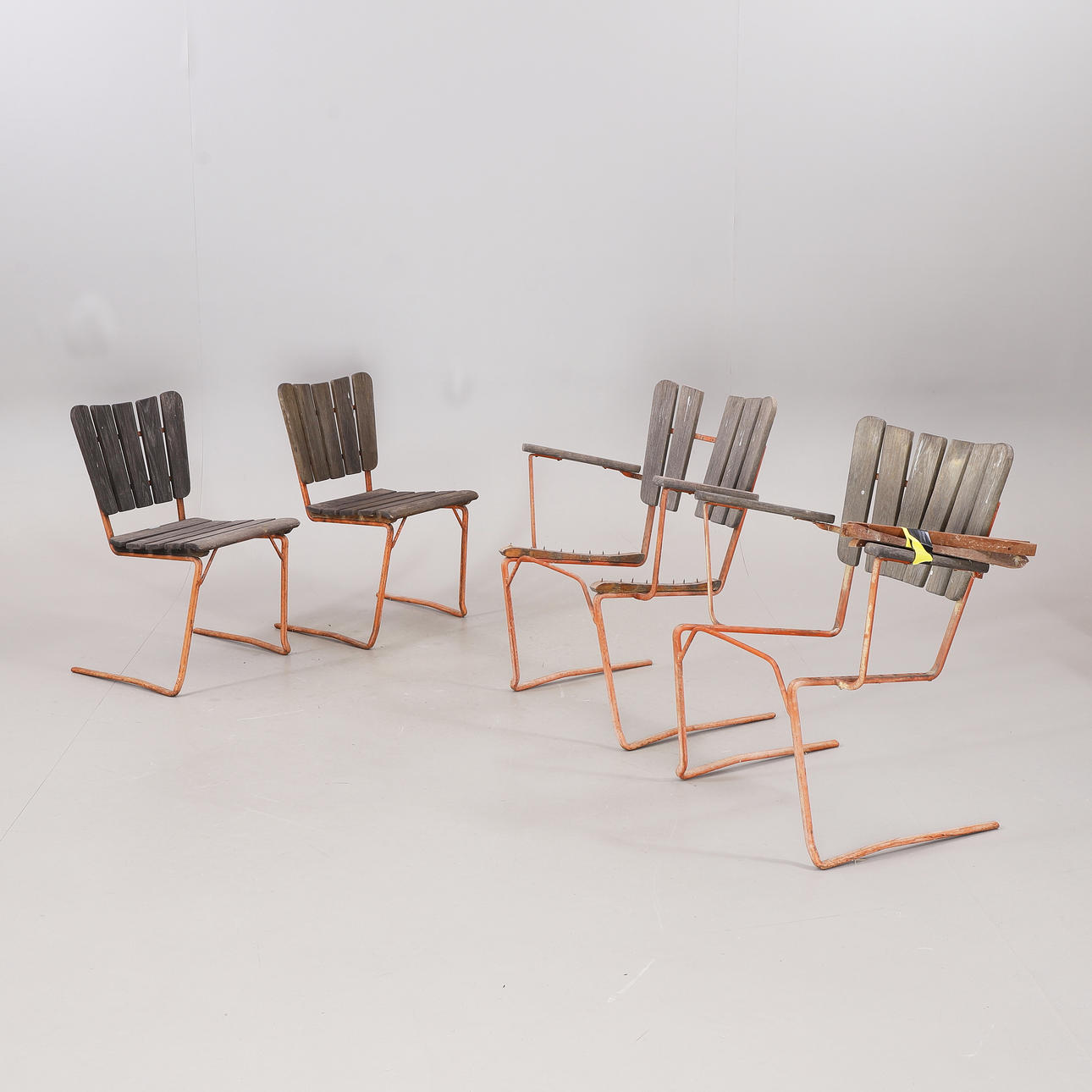 Satz von 4 Gartenstühlen, Grythyttan, 1960er.