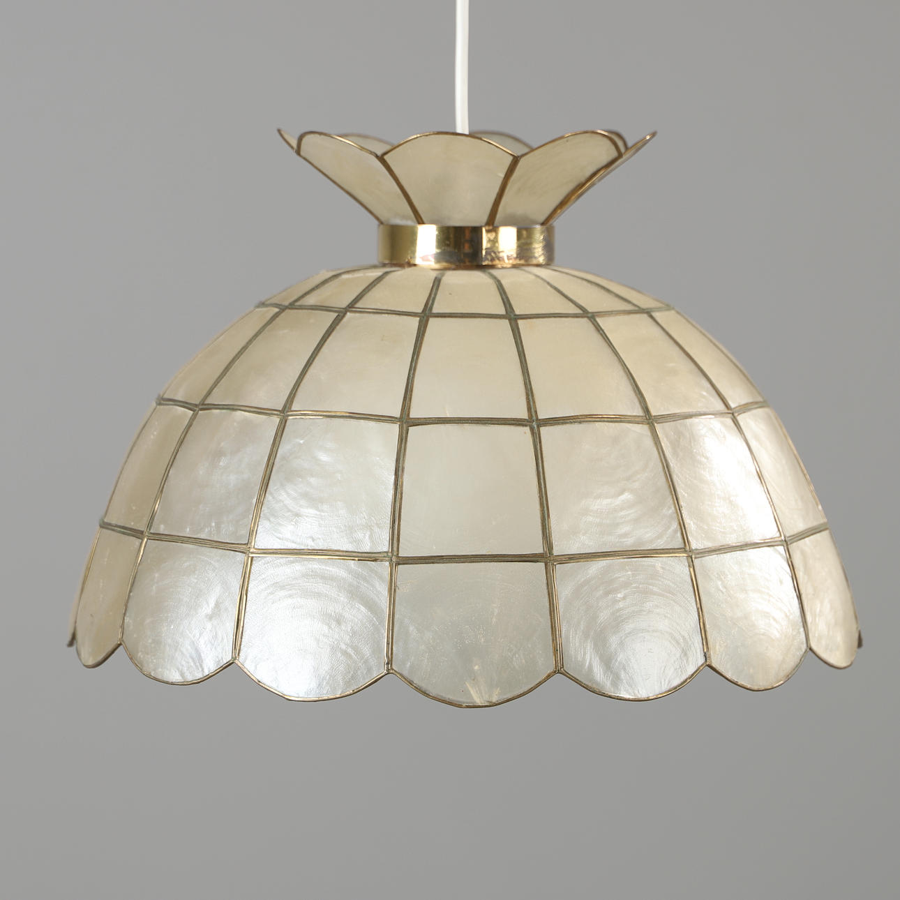 A seashell ceiling lamp, 20th century.
