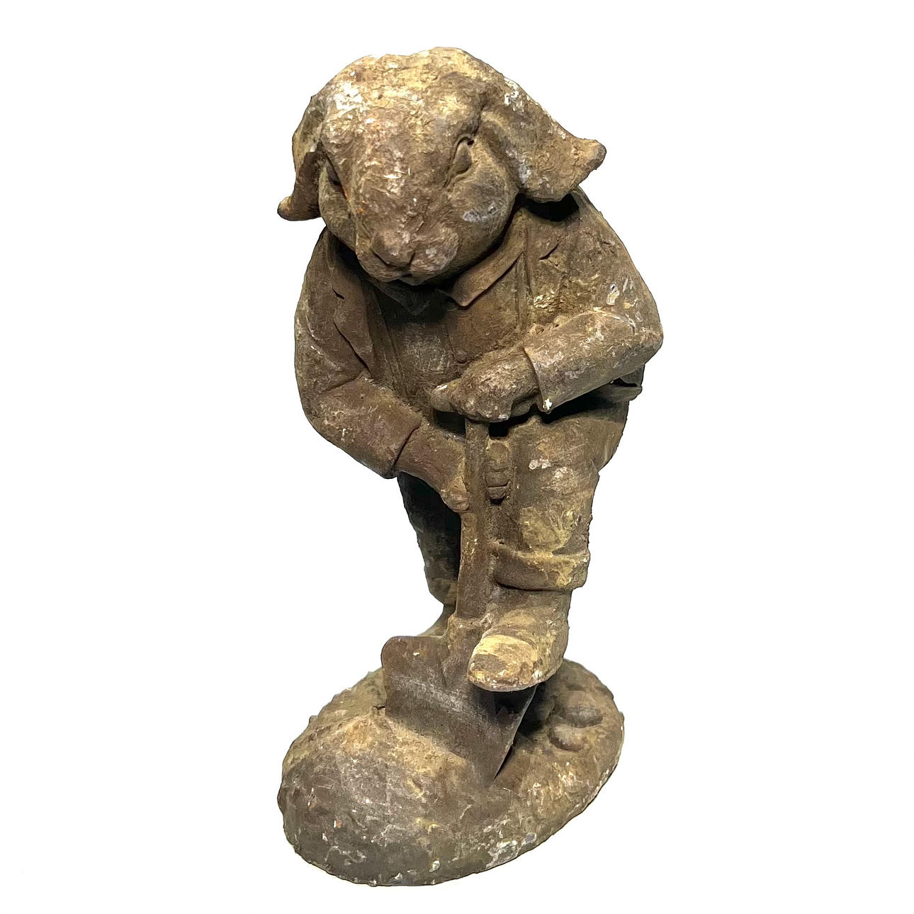 Rabbit sculpture for garden in iron.