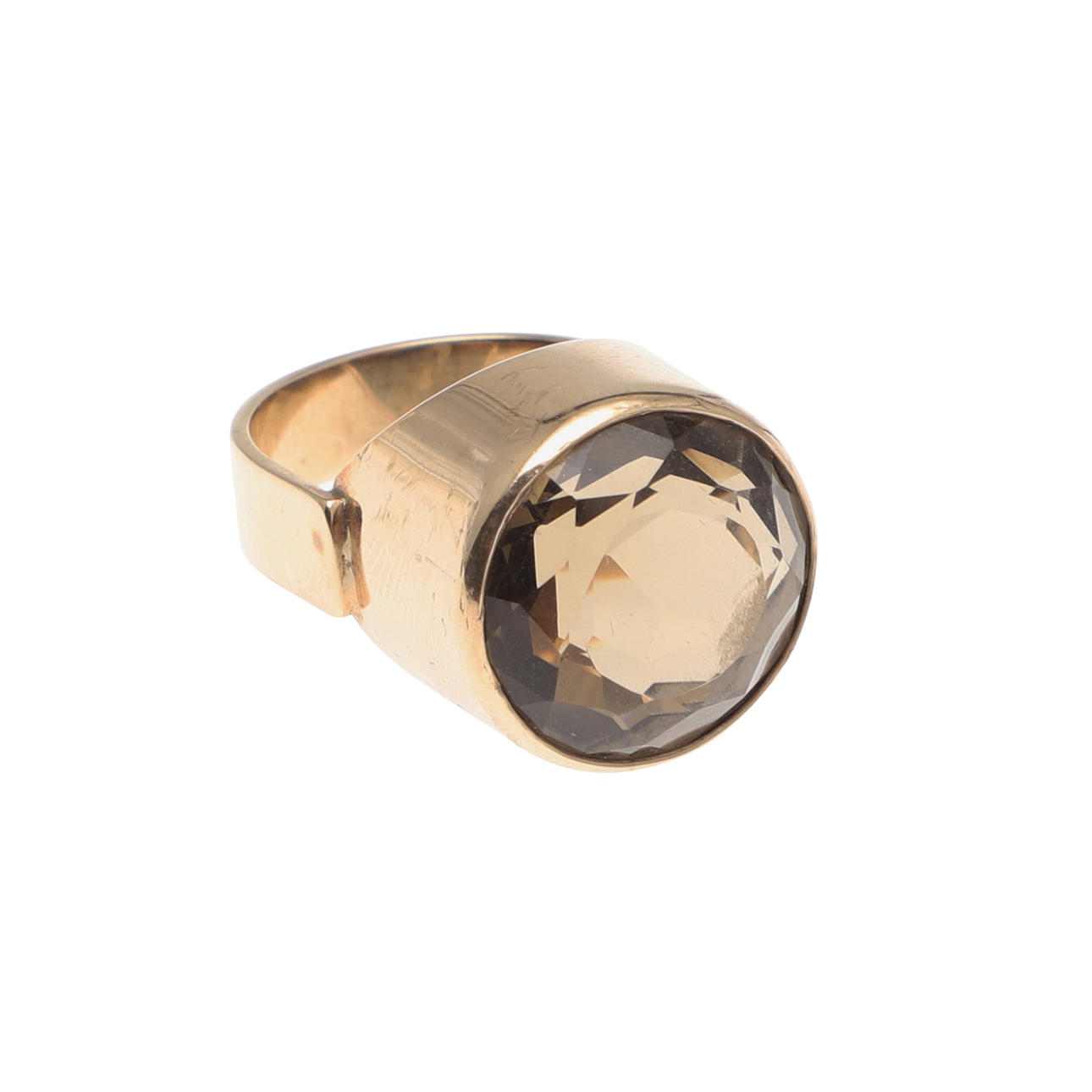 RING MED CITRIN OCH GULD.