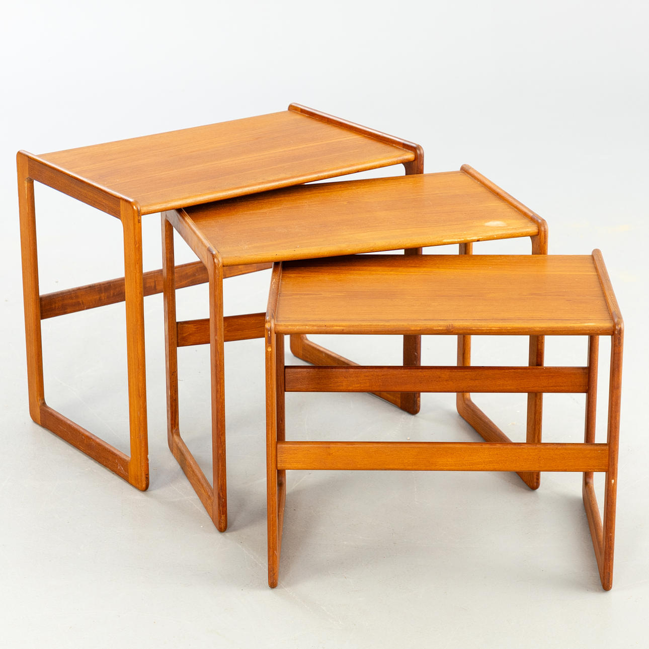 Teak set tables, 3 pcs., Denmark.