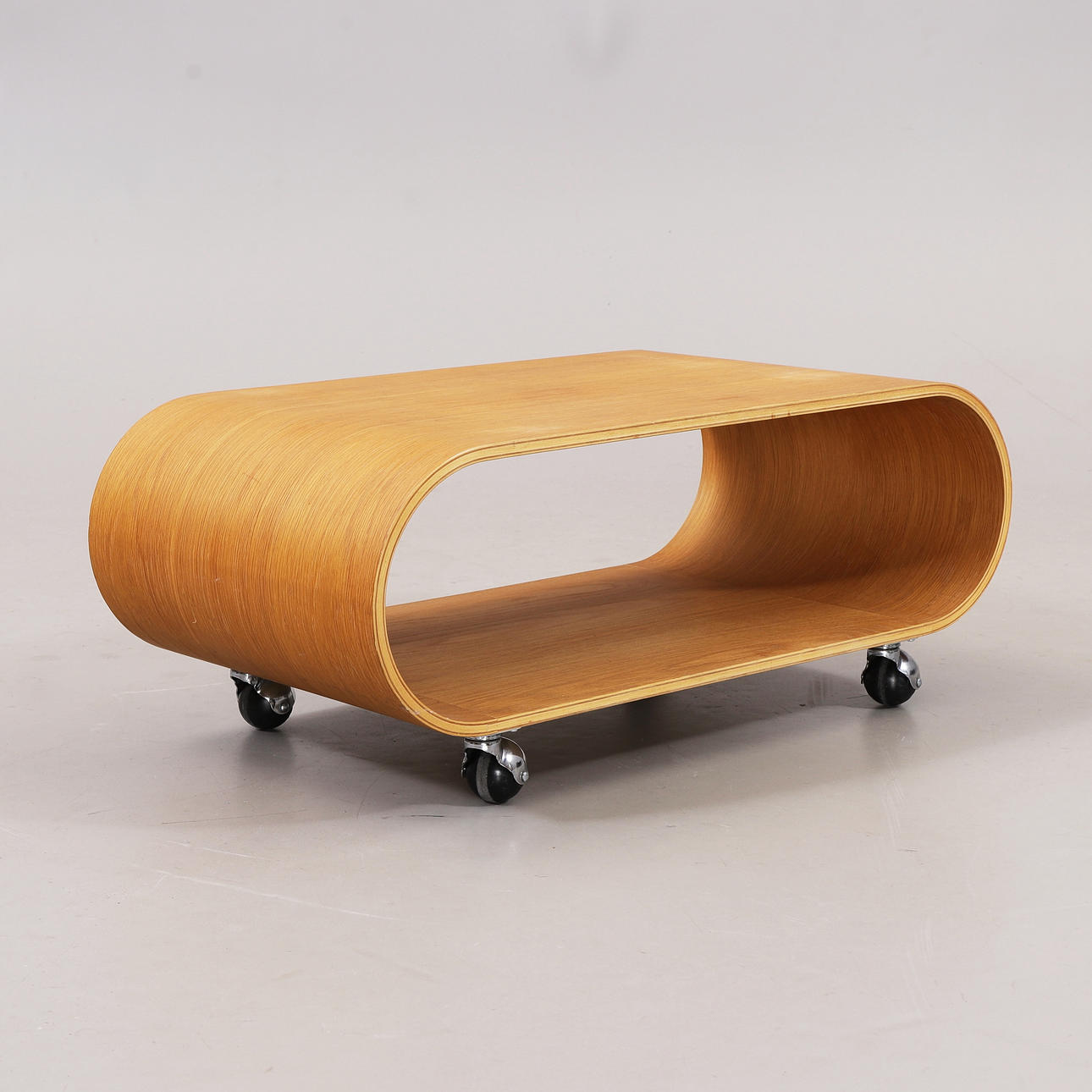 PETER EKLÅS. Coffee table/media bench, “Velodrom”, signed.