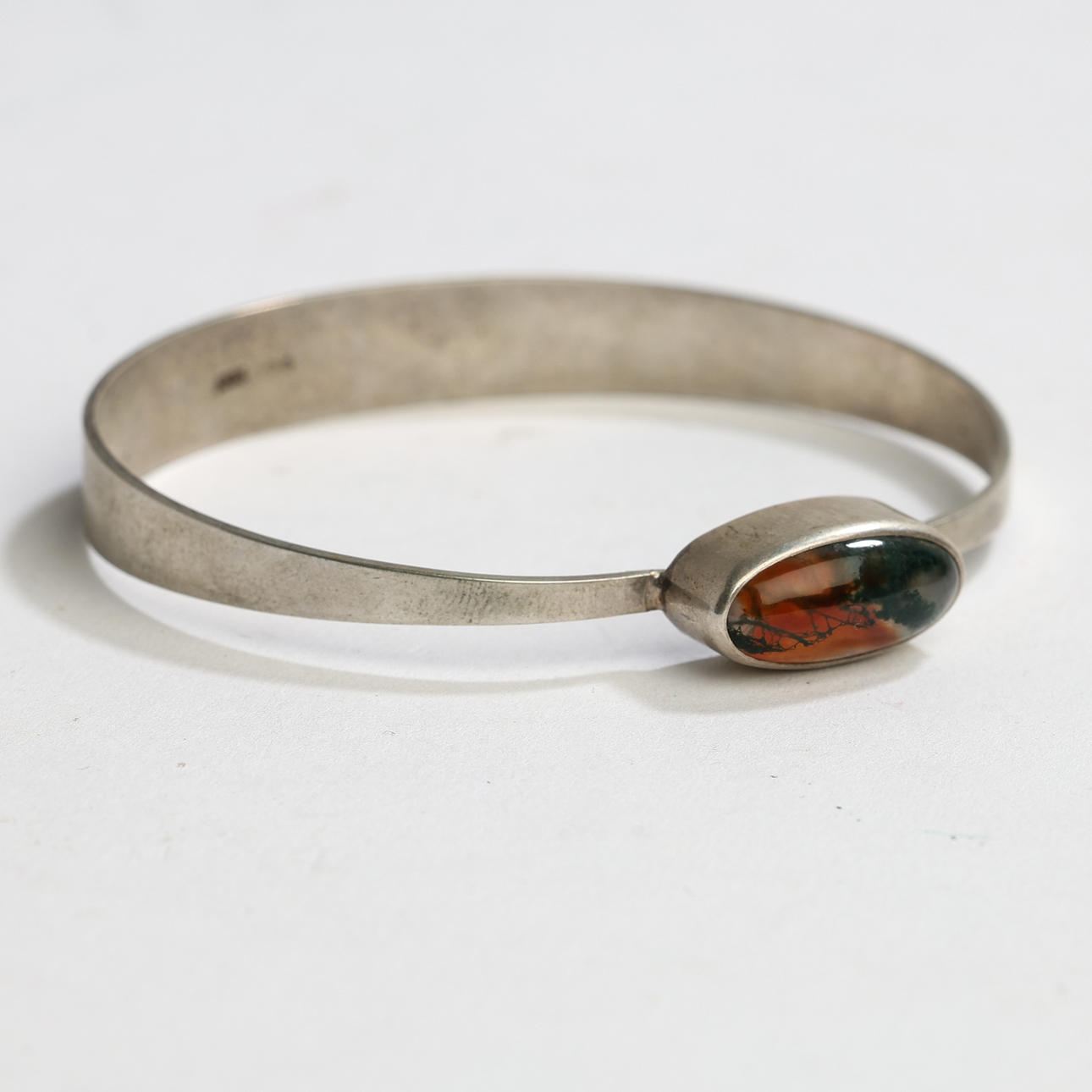 BANGLE, silver, 835S, import stamp.