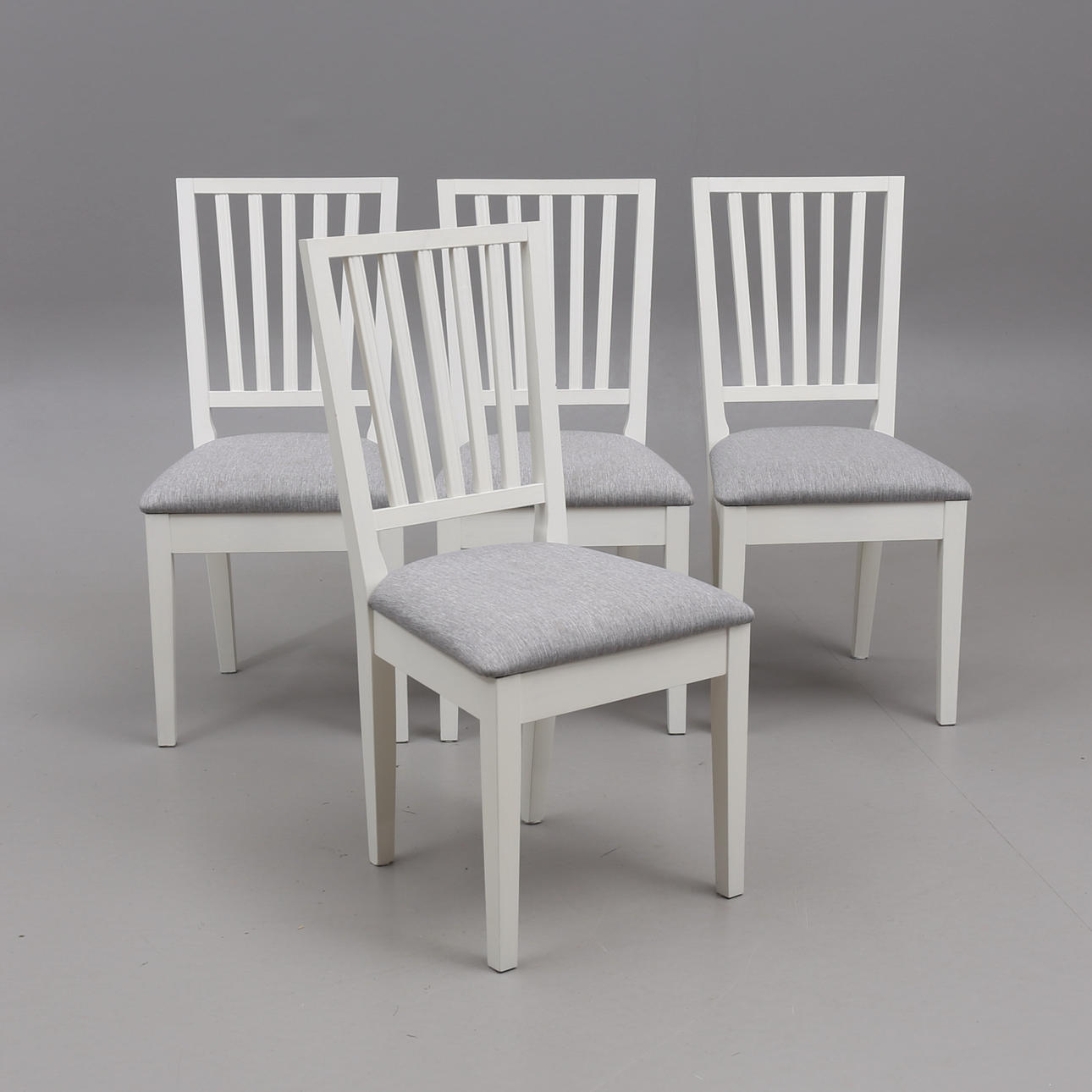 CHAIRS, 4 pcs with ribbed back, contemporary.