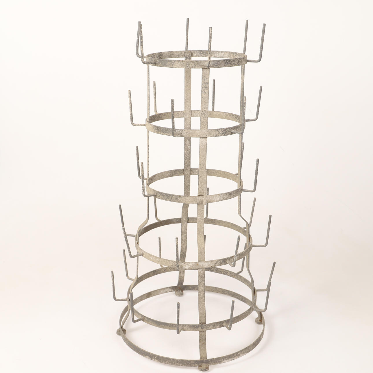 Bottle dryer, metal, 20th century.