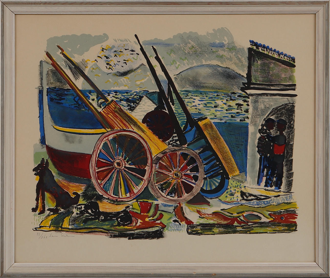 SVEN X:ET ERIXSON. Lithograph in colours, signed and numbered 33/360.