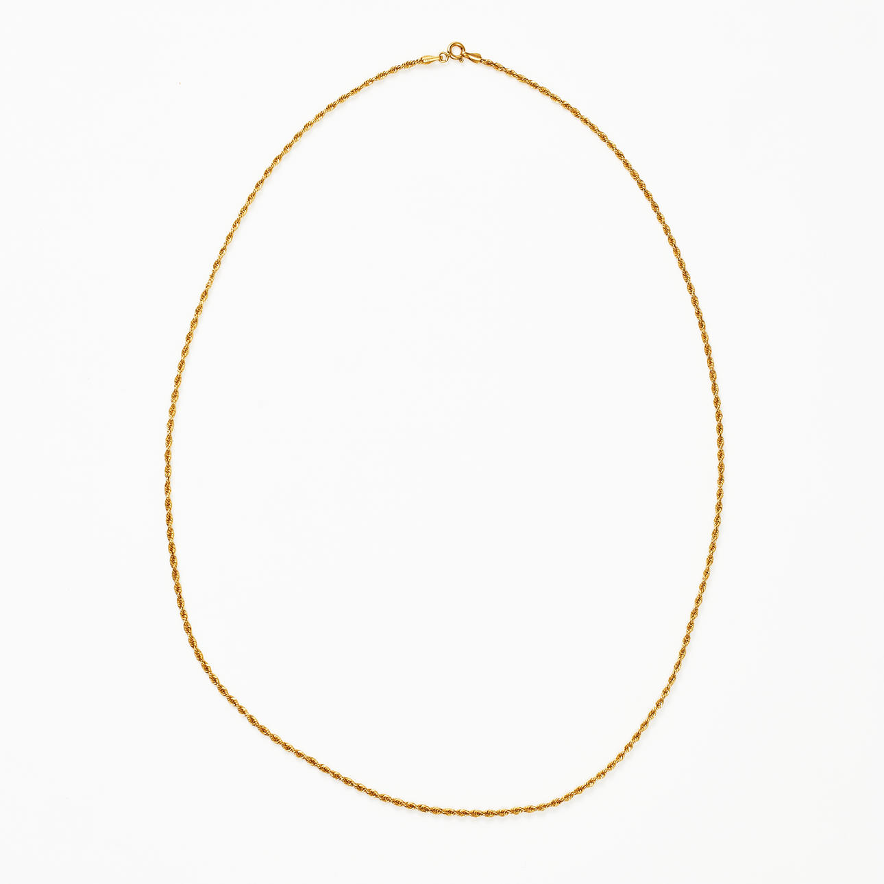 NECKLACE, 21 k gold, cordelink.