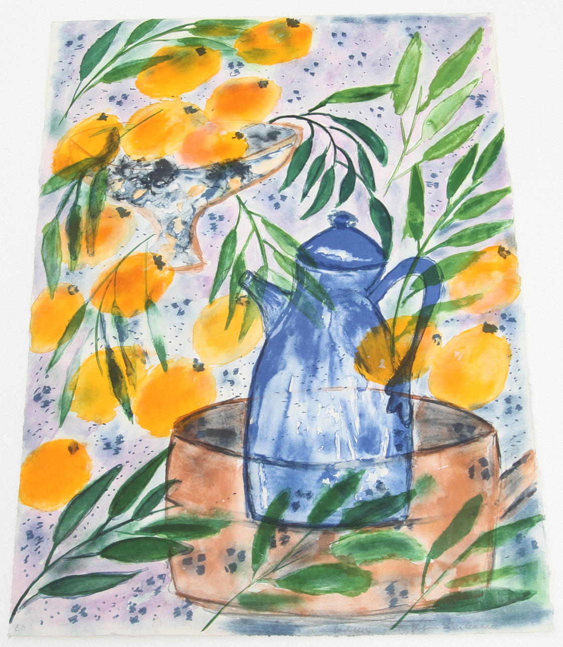 LENA LINDERHOLM. Färglitografi, signerad och numrerad ea.