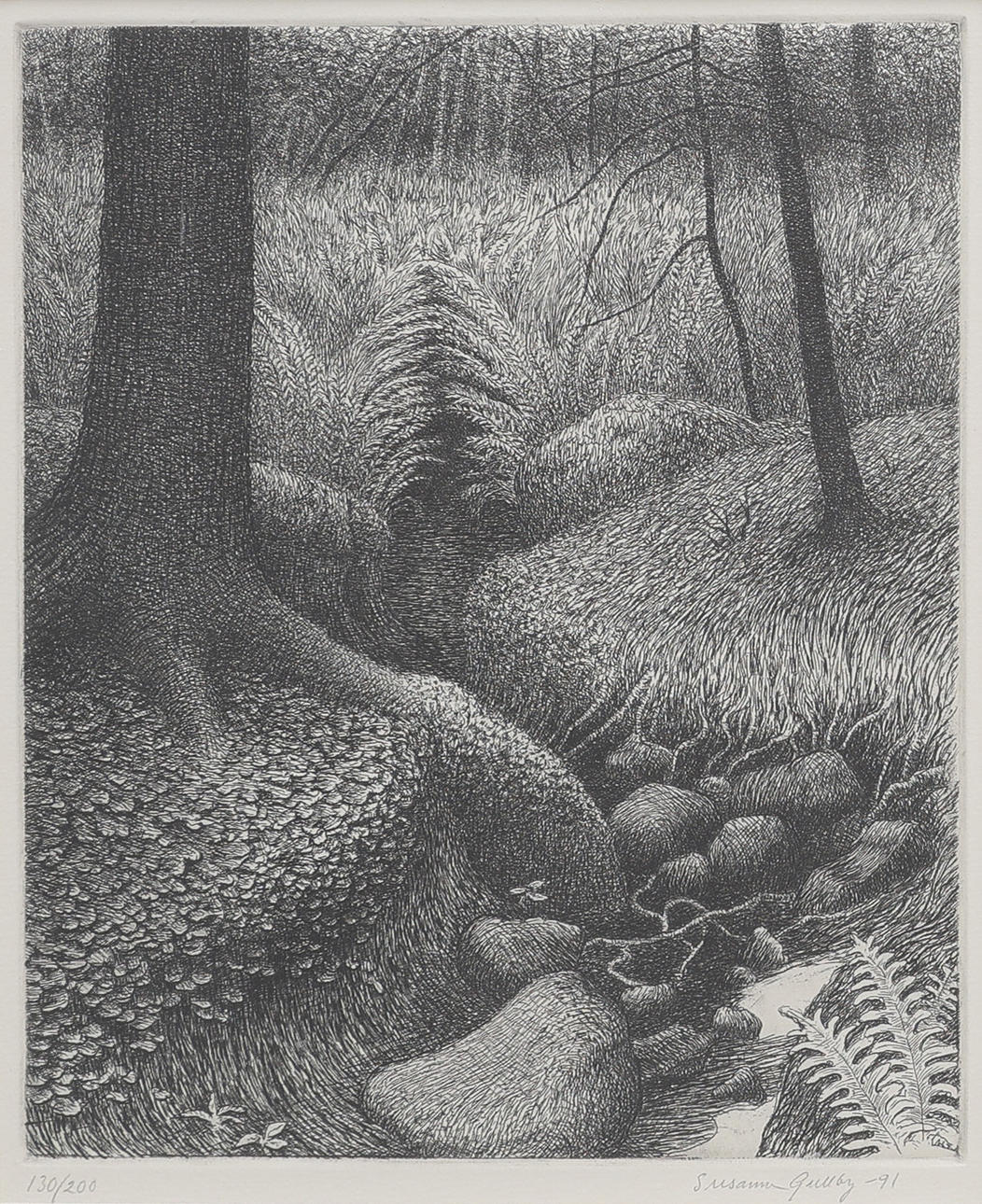 SUSANNE GULLBY 1957-. Etching, signed, numbered 130/200 and dated 1991.